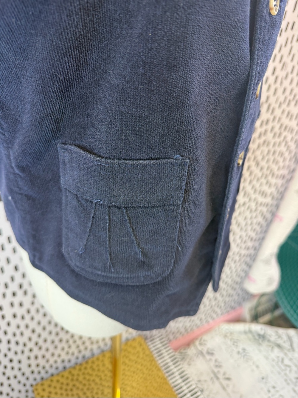 Vintage Lee Mens blue Vest Size S western corduroy - Picture 4 of 5